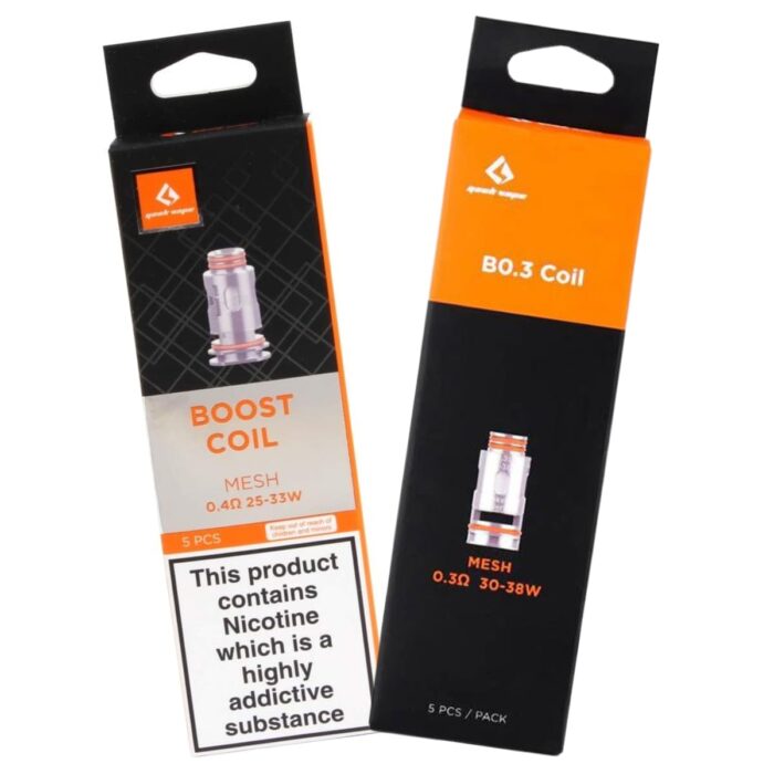 Categoria: Resistencia Comercial, marca: GEEKVAPE, Referencia: Resistencia Aegis Boost 0.4 Y 0,3 Ohm, presentacion: Unidad, tienda de vapeo onlie Freesmokevape.
