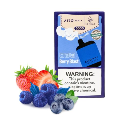 Pod desechable sales de nicotina, categoria Frutal, marca ELF BAR, sabor Berry Blast 5.000 Puff, descripcion: Frambuesa Azul, Arándano, Fresa 50mg, presentacion: 5000 Puff, tienda de vapeo onlie Freesmokevape.