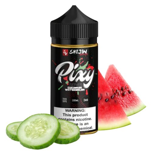 Liquido base libre, categoria Frutal, marca SHIJIN, sabor Cucumber Watermelon, descripcion: Pepino Cohombro, Sandia 0mg, 3mg y 6mg, presentacion: 100ML, tienda de vapeo onlie Freesmokevape.