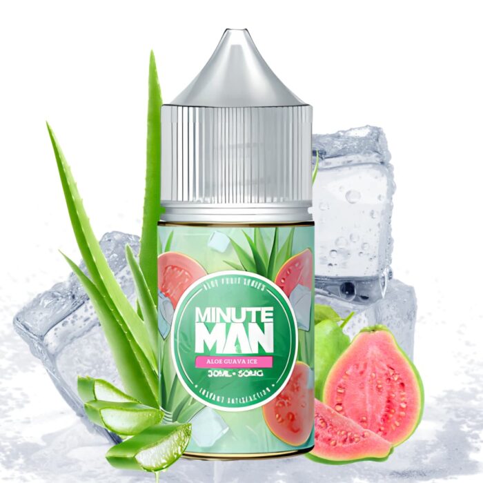 Liquido sales de nicotina, categoria Frio, marca MINUTE MAN, sabor Aloe Guava Ice, descripcion: Ale, Guayaba, Ice 35mg y 50mg, presentacion: 30ML, tienda de vapeo onlie Freesmokevape.