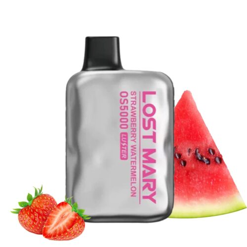 Pod desechable sales de nicotina, categoria Frutal, marca LOST MARY, sabor Strawberry Watermelon 5.000 Puff, descripcion: Fresa, Sandía 0mg y 50mg, presentacion: 5000 Puff, tienda de vapeo onlie Freesmokevape.