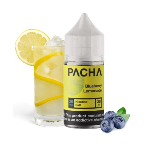 Liquido sales de nicotina, categoria Frutal, marca PACHA, sabor Blueberry Lemonade, descripcion: Arándanos, Limonada 25mg y 50mg, presentacion: 30ML, tienda de vapeo onlie Freesmokevape.