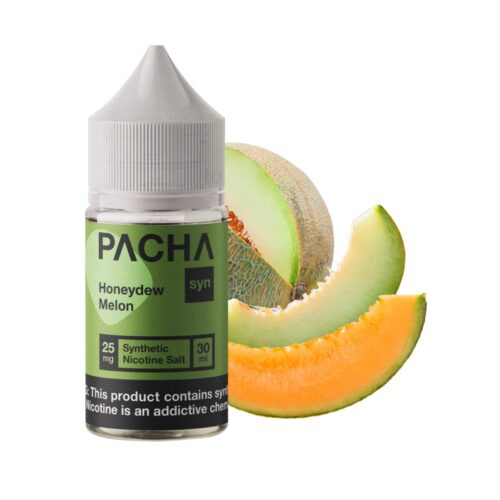 Liquido sales de nicotina, categoria Frutal, marca PACHA, sabor Honey Dew Melon, descripcion: Melón Verde, Melón Dulce 25mg y 50mg, presentacion: 30ML, tienda de vapeo onlie Freesmokevape.