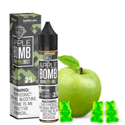 Liquido sales de nicotina, categoria Frutal, marca VGOD, sabor Apple Bomb, descripcion: Gomitas De Manzana 25mg y 50mg, presentacion: 30ML, tienda de vapeo onlie Freesmokevape.