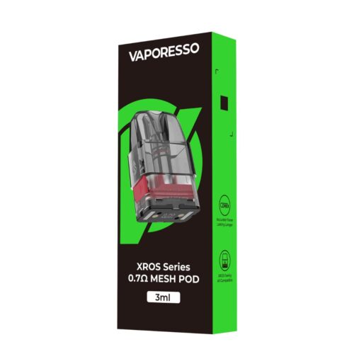 Categoria: Resistencia Comercial, marca: VAPORESSO, Referencia: Pod Xros 0.7 Ohm 3 Ml, presentacion: Unidad, tienda de vapeo onlie Freesmokevape.