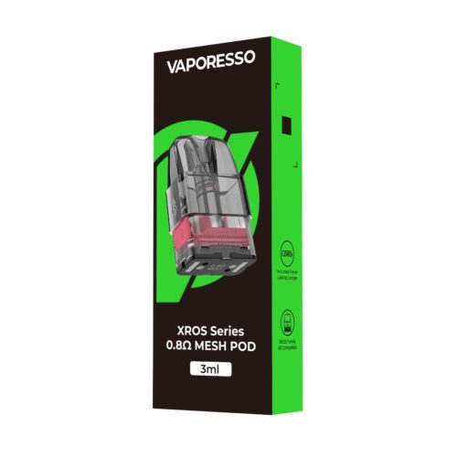 Categoria: Resistencia Comercial, marca: VAPORESSO, Referencia: Pod Xros 0.8 Ohm 3 Ml, presentacion: Unidad, tienda de vapeo onlie Freesmokevape.