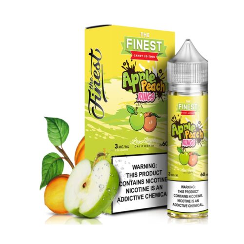 Liquido base libre, categoria Frutal, marca THE FINEST, sabor Apple Peach Rings, descripcion: Manzana Verde, Durazno 0mg, 3mg y 6mg, presentacion: 60ML, tienda de vapeo onlie Freesmokevape.