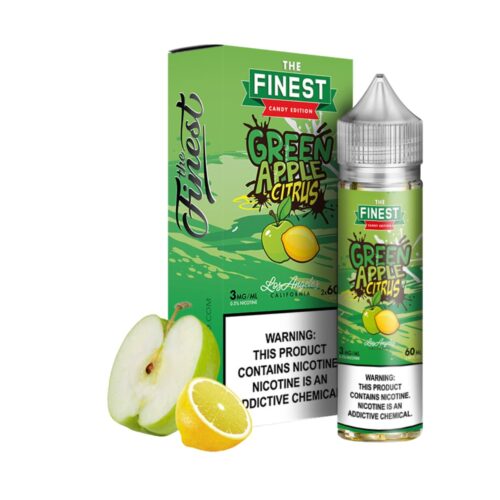 Liquido base libre, categoria Frutal, marca THE FINEST, sabor Green Apple Citrus, descripcion: Manzana Verde, Lima 0mg, 3mg y 6mg, presentacion: 60ML, tienda de vapeo onlie Freesmokevape.