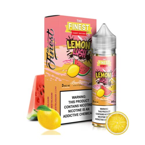 Liquido base libre, categoria Frutal, marca THE FINEST, sabor Lemon Lush, descripcion: Sandia, Limón 0mg, 3mg y 6mg, presentacion: 60ML, tienda de vapeo onlie Freesmokevape.