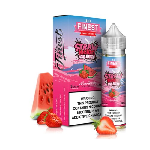 Liquido base libre, categoria Frutal, marca THE FINEST, sabor Straw Melon Sour Belts, descripcion: Fresa, Sandia 0mg, 3mg y 6mg, presentacion: 60ML, tienda de vapeo onlie Freesmokevape.