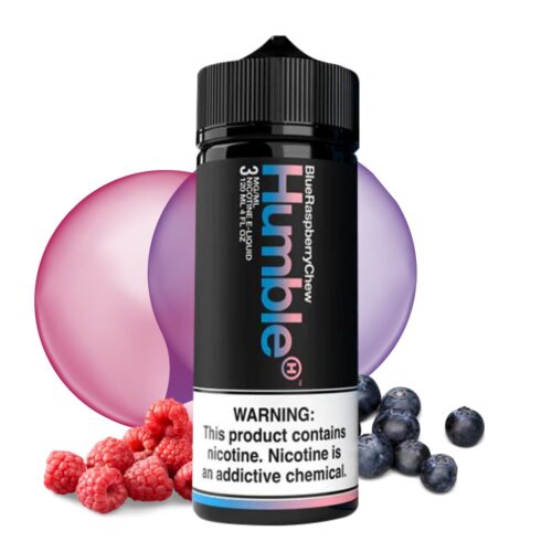 Liquido base libre, categoria Frutal, marca HUMBLE JUICE CO., sabor Berry Blow Doe Free, descripcion: Chicle Arándano, Frambuesa 0mg, 3mg y 6mg , presentacion: 120ML, tienda de vapeo onlie Freesmokevape.