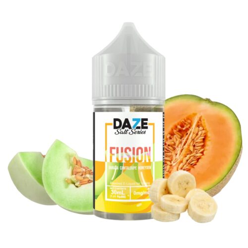 Liquido sales de nicotina, categoria Frutal, marca DAZE, sabor Fusion Banana Cantalope Honeydew, descripcion: Melón Verde, Melón Dulce, Banana 30mg y 50mg, presentacion: 30ML, tienda de vapeo onlie Freesmokevape.