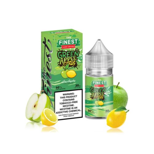 Liquido sales de nicotina, categoria Frutal, marca THE FINEST, sabor Green Apple Citrus, descripcion: Manzana Verde, Lima 30mg y 50mg, presentacion: 30ML, tienda de vapeo onlie Freesmokevape.