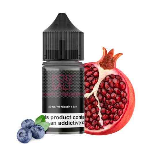 Liquido sales de nicotina, categoria Frutal, marca POD SALT HIT THE SPOT, sabor Blueberry Pomegranate, descripcion: Blueberry, Granada 25mg y 50mg, presentacion: 30ML, tienda de vapeo onlie Freesmokevape.