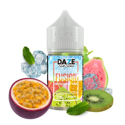 Liquido sales de nicotina, categoria Frio, marca DAZE, sabor Fusion Ice Kiwi Passionfruit Guava, descripcion: Kiwi, Maracuyá, Guayaba, Iced 30mg y 50mg, presentacion: 30ML, tienda de vapeo onlie Freesmokevape.