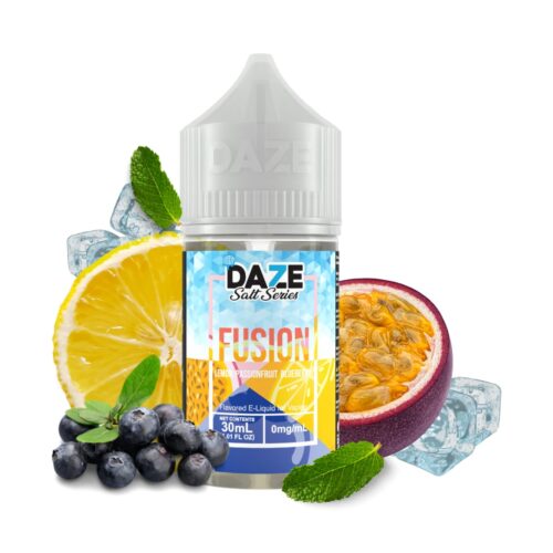 Liquido sales de nicotina, categoria Frio, marca DAZE, sabor Fusion Ice Lemon Passionfruit Blueberry, descripcion: Limón, Maracuyá, Arándanos, Iced 30mg y 50mg, presentacion: 30ML, tienda de vapeo onlie Freesmokevape.