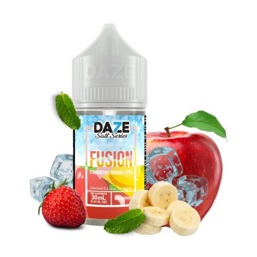 Liquido sales de nicotina, categoria Frio, marca DAZE, sabor Fusion Ice Strawberry Banana Apple, descripcion: Manzana Roja, Fresa, Banana, Ice 30mg y 50mg, presentacion: 30ML, tienda de vapeo onlie Freesmokevape.