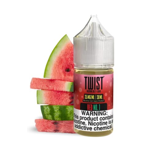 Liquido sales de nicotina, categoria Frutal, marca TWIST, sabor Red No. 1, descripcion: Sandia 35mg y 50mg, presentacion: 30ML, tienda de vapeo onlie Freesmokevape.