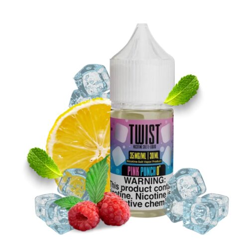 Liquido sales de nicotina, categoria Frio, marca TWIST, sabor Pink Punch iced 0, descripcion: Limonada, Frambuesa Roja, Iced 35mg y 50mg, presentacion: 30ML, tienda de vapeo onlie Freesmokevape.