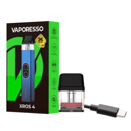 Categoria: Equipo Pod, marca: VAPORESSO, Referencia: Vaporesso Xras 4 Blue, presentacion: Unidad, tienda de vapeo onlie Freesmokevape.