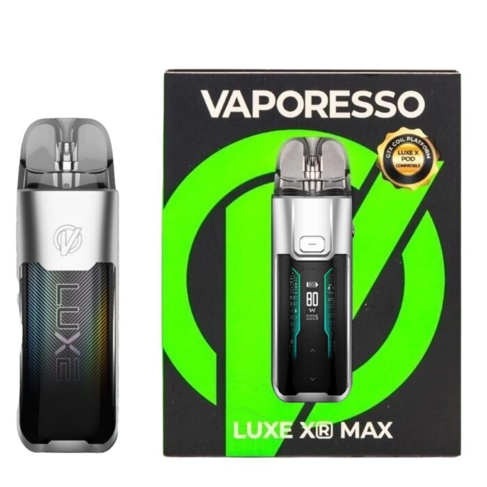 Categoria: Equipo Pod, marca: VAPORESSO, Referencia: Luxe XR Max Kit Silver, presentacion: Unidad, tienda de vapeo onlie Freesmokevape.