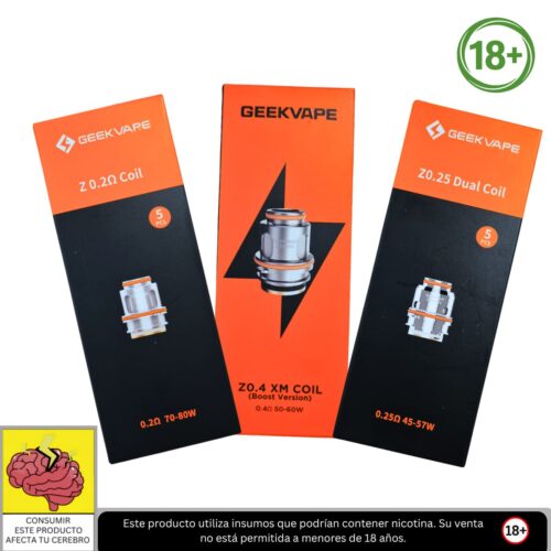 Categoria: Resistencia Comercial, marca: GEEKVAPE, Referencia: Z Series Coil, presentacion: Unidad, tienda de vapeo onlie Freesmokevape.