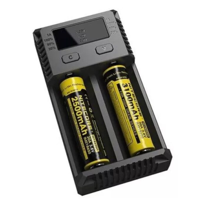 Categoria: Cargador De Bateria 18650 , marca: NITECORE, Referencia: Cargador Nitecore I2, presentacion: Unidad, tienda de vapeo onlie Freesmokevape.