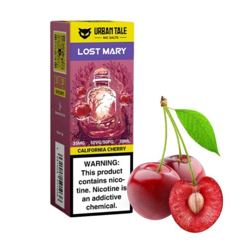 Liquido sales de nicotina, categoria Frutal, marca LOST MARY, sabor California Cherry, descripcion: Cereza 25mg, 35mg y 50mg, presentacion: 30ML, tienda de vapeo onlie Freesmokevape.