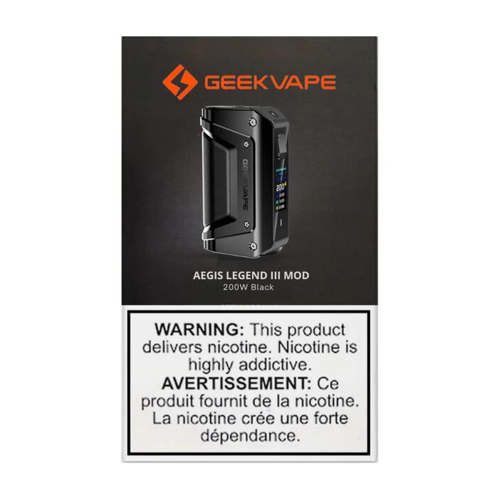 Categoria: Electronicos Mods, marca: GEEKVAPE, Referencia: Aegis Legend 3 Color Black, presentacion: Unidad, tienda de vapeo onlie Freesmokevape.