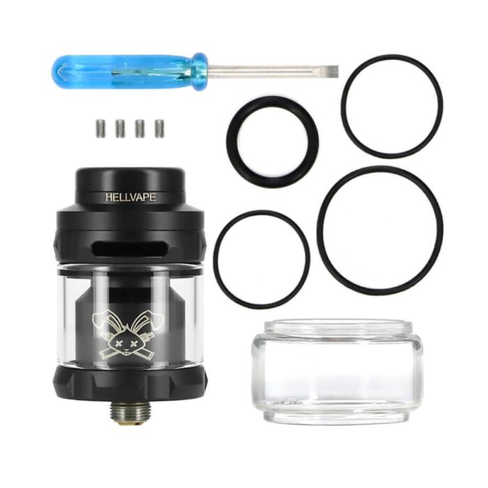 Categoria: Tanque reconstruible RTA, marca: HELLVAPE, Referencia: Dead Rabbit Solo Rta Full Black Matte Black, presentacion: Unidad, tienda de vapeo onlie Freesmokevape.