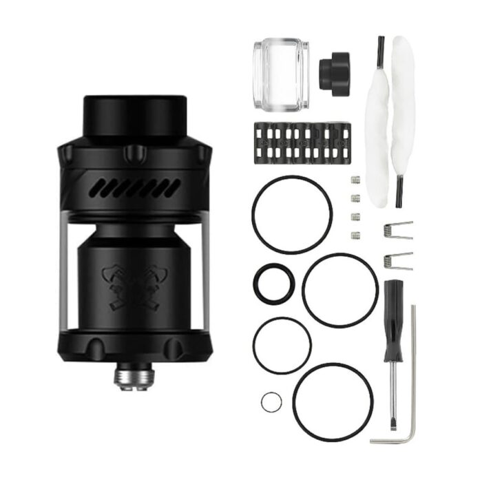 Categoria: Tanque reconstruible RTA, marca: HELLVAPE, Referencia: Dead Rabbit V3 Rta Full Black, presentacion: Unidad, tienda de vapeo onlie Freesmokevape.
