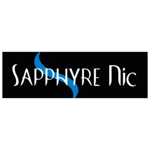 Logo de la marca Sapphyre, especializada en aditivos de nicotina concentrada para líquidos de vapeo.