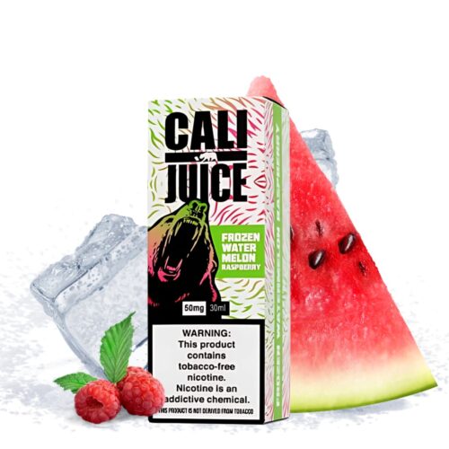 Liquido sales de nicotina, categoria Frio, marca CALI JUICE, sabor Watermelon Raspberry, descripcion: Sandía, Frambuesa, Freeze 35mg y 50mg, presentacion: 30ML, tienda de vapeo onlie Freesmokevape.