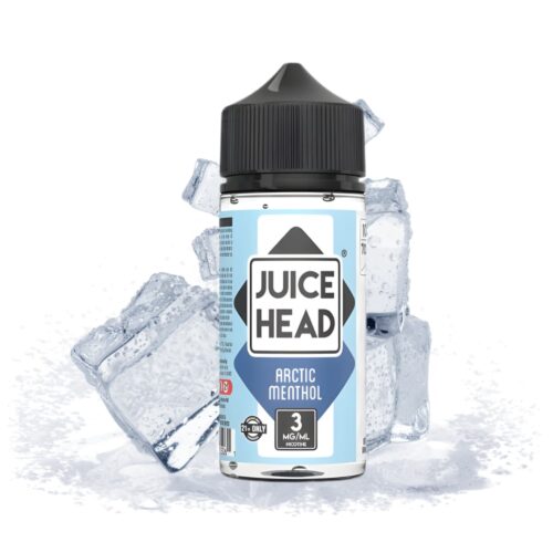 Liquido base libre, categoria Frio, marca JUICE HEAD, sabor Arctic Menthol, descripcion: Mentol 0mg, 3mg y 6mg, presentacion: 100ML, tienda de vapeo onlie Freesmokevape.