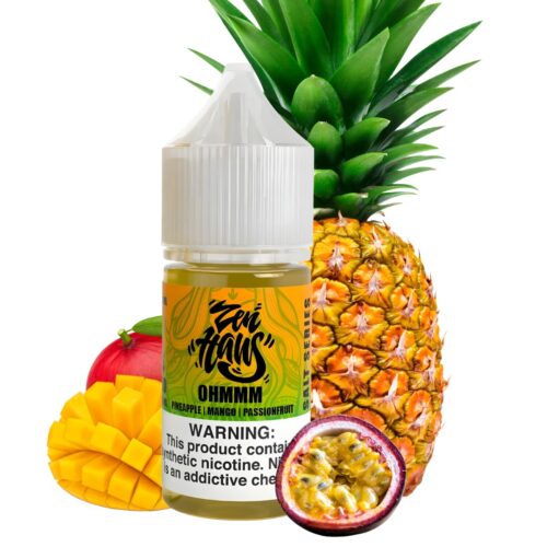 Liquido sales de nicotina, categoria Frutal, marca ZEN HAUS, sabor Ohmmm, descripcion: Piña, Mango, Maracuyá 30mg y 50mg, presentacion: 30ML, tienda de vapeo onlie Freesmokevape.