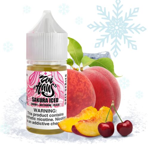 Liquido sales de nicotina, categoria Frio, marca ZEN HAUS, sabor Sakura Iced, descripcion: Cereza, Nectarina, Durazno, Ice 30mg y 50mg, presentacion: 30ML, tienda de vapeo onlie Freesmokevape.