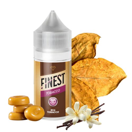 Liquido sales de nicotina, categoria Tabaco, marca THE FINEST, sabor Tobacco RY4 , descripcion: Tabaco, Caramelo, Vainilla 30mg y 50mg, presentacion: 30M, tienda de vapeo onlie Freesmokevape.
